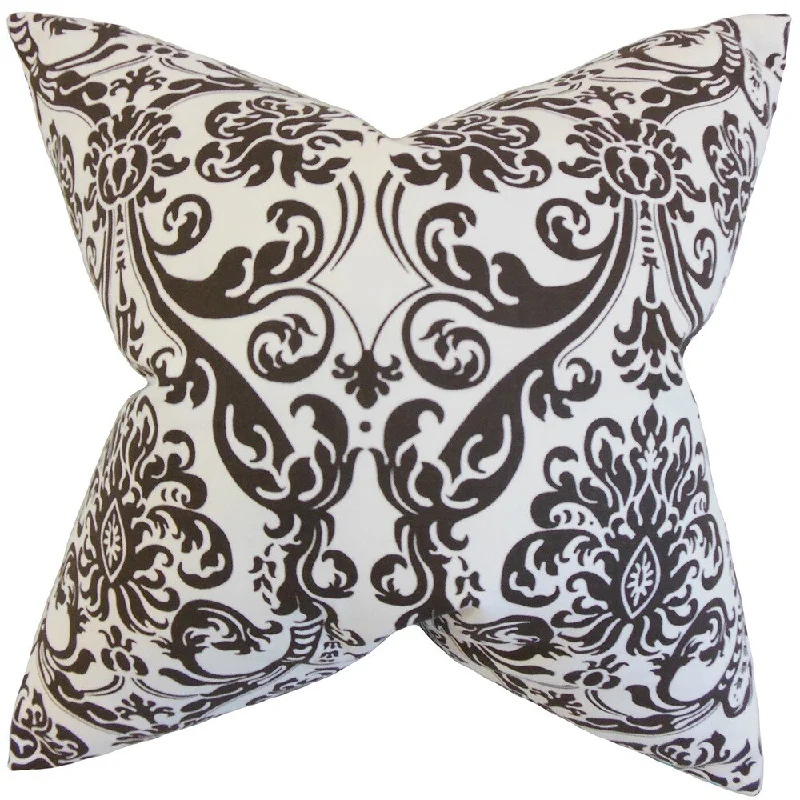 Saskia Damask Chocolate White