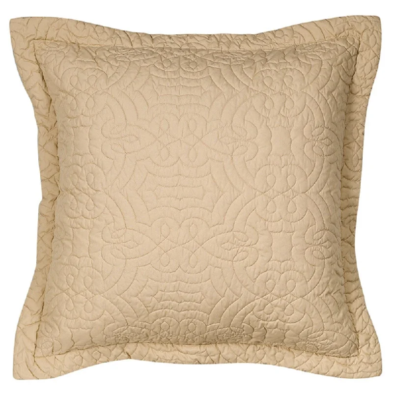 Nostalgia Home Sena European Sqaure Taupe Cotton Sham