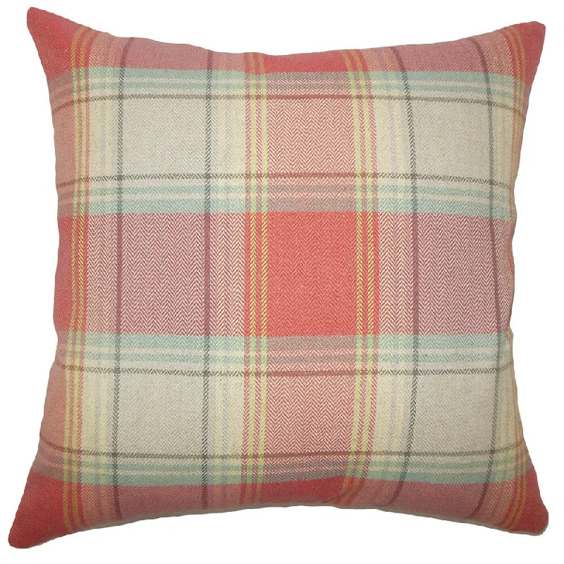 Cagney Plaid Euro Sham Pink