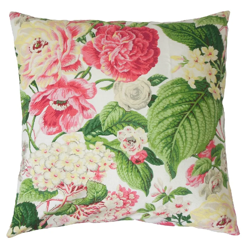 Kalonice Floral Euro Sham Rose Green