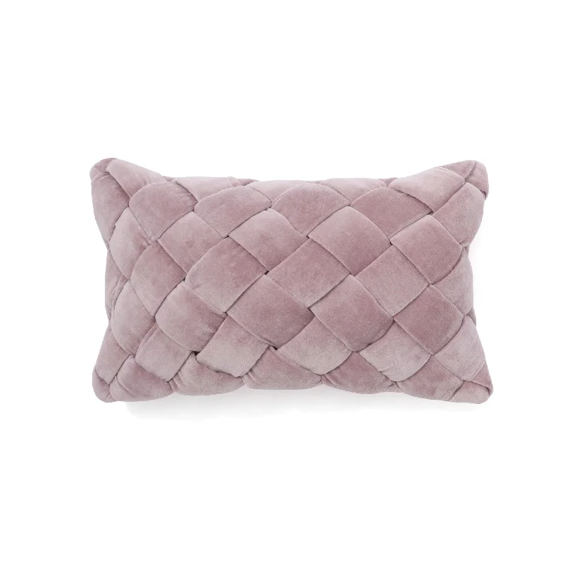 Basket Woven Cushion Cover 400 X 250 Purple