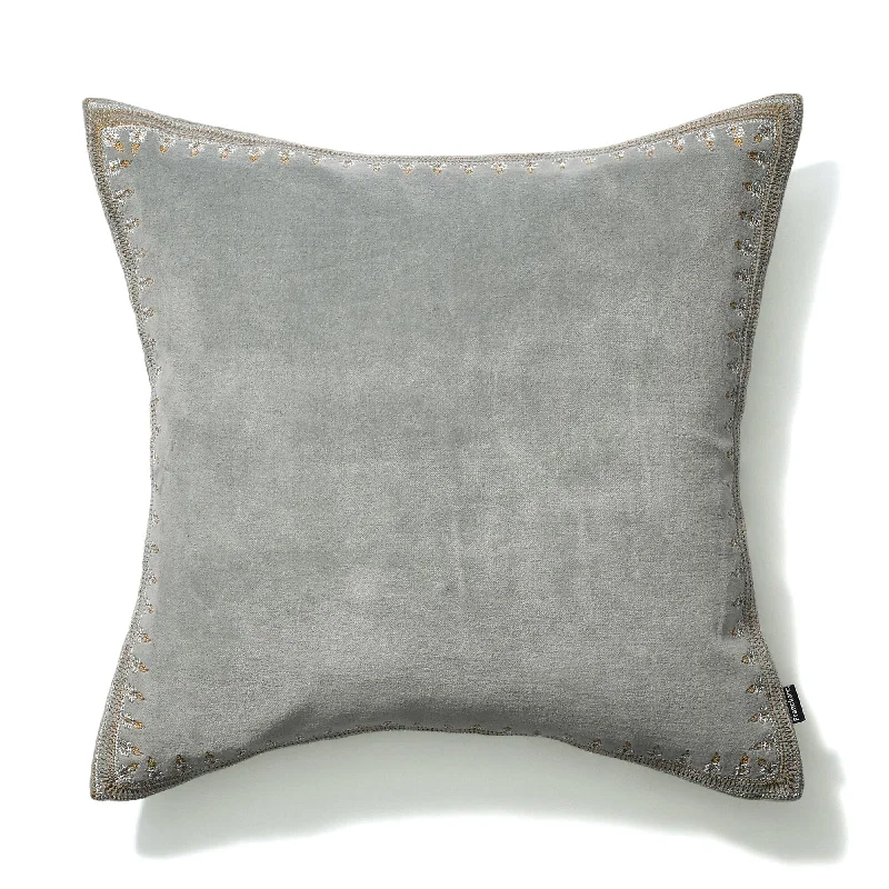 Emb Frame Cushion Cover 450 X 450 Blue X Silver