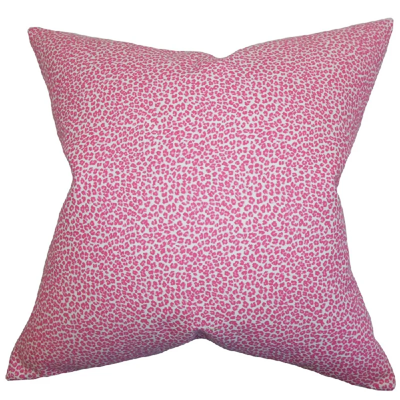 Doretta Animal Print Euro Sham Pink