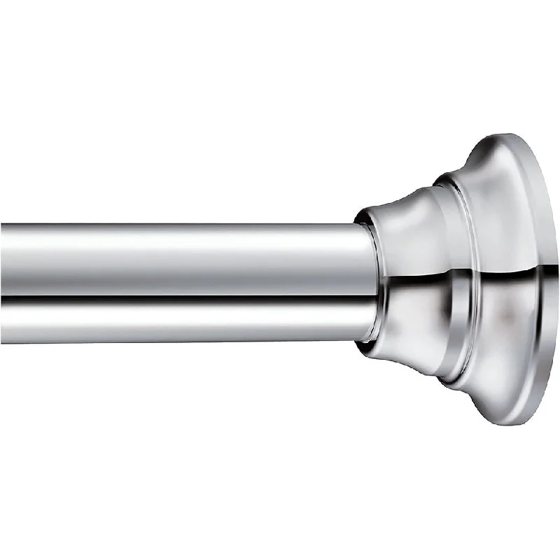 44-72-Inch Adjustable Tension Mounted Straight Shower Curtain Rod - Silver