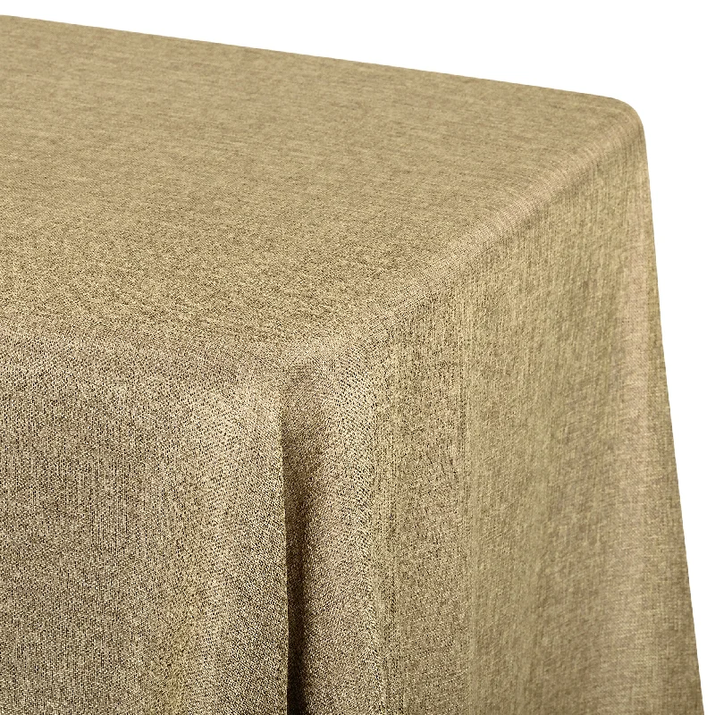 Faux Burlap Tablecloth 90"x132" Rectangular  - Natural Tan