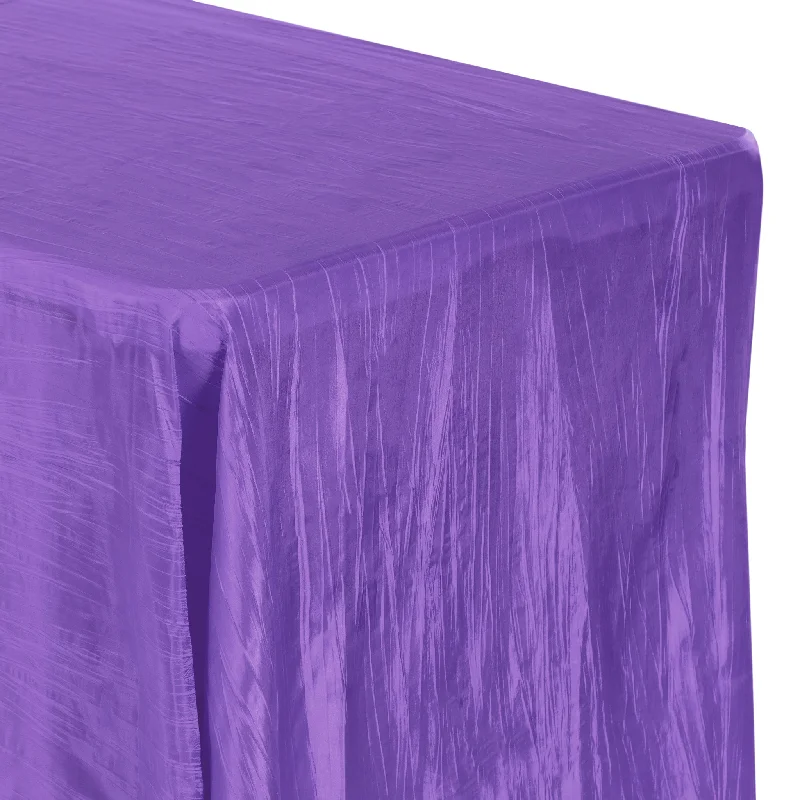 Accordion Crinkle Taffeta 90"x132" Rectangular Tablecloth - Purple