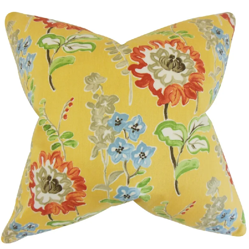 Haley Floral Euro Sham Gold