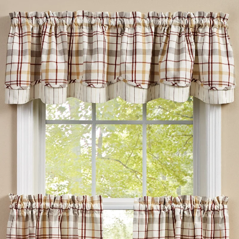 Kingswood Lined Layered Valance 16" L Park Designs