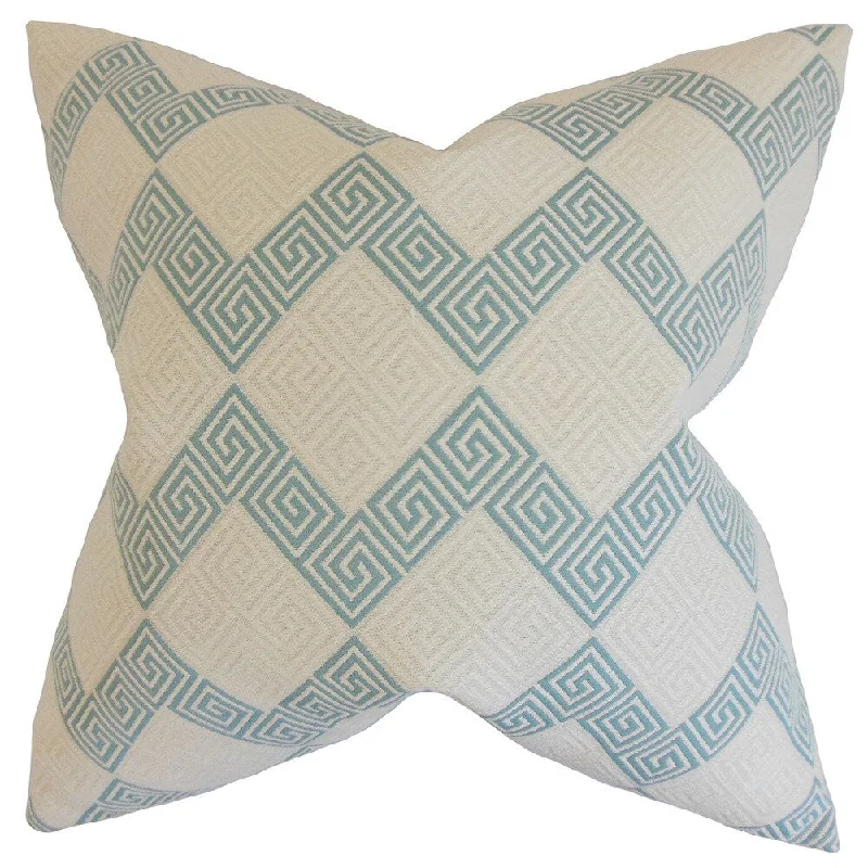 Sandrine Geometric Euro Sham Teal