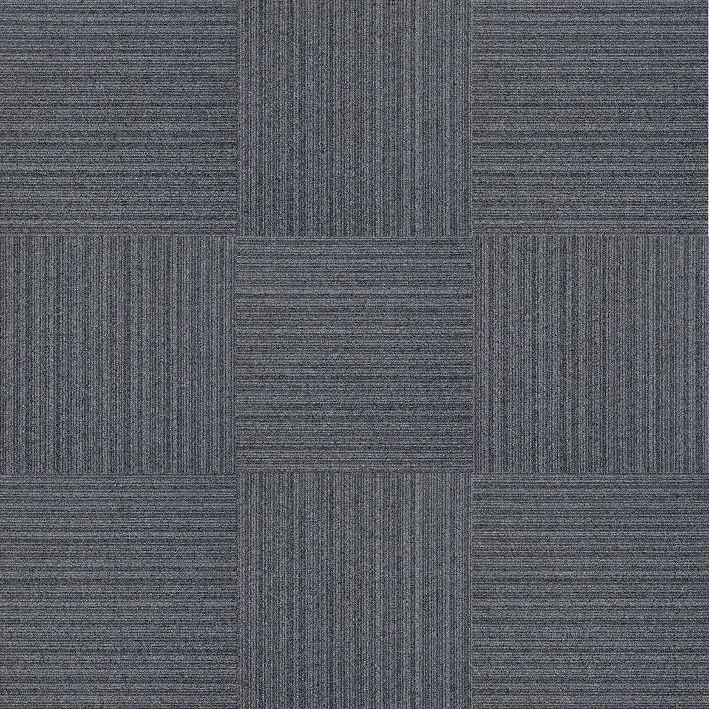 Next Floor Carpet Tile Pinstripe 877018 Grey Flannel 19.7" x 19.7" (54 SF/Box)