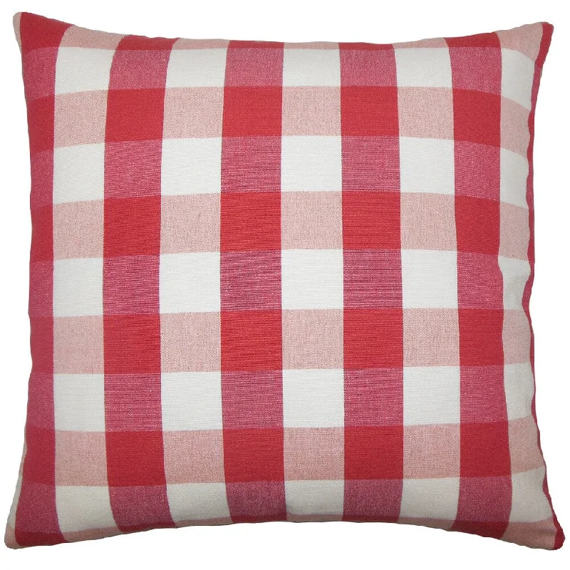 Nelson Plaid Euro Sham Cherry