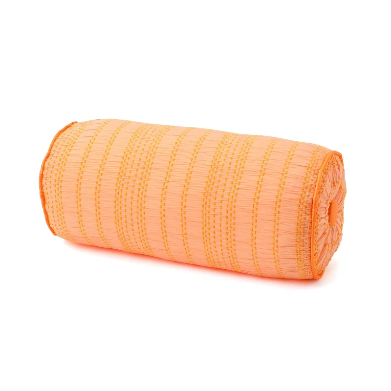 Stitch Bolster Cushion  Orange