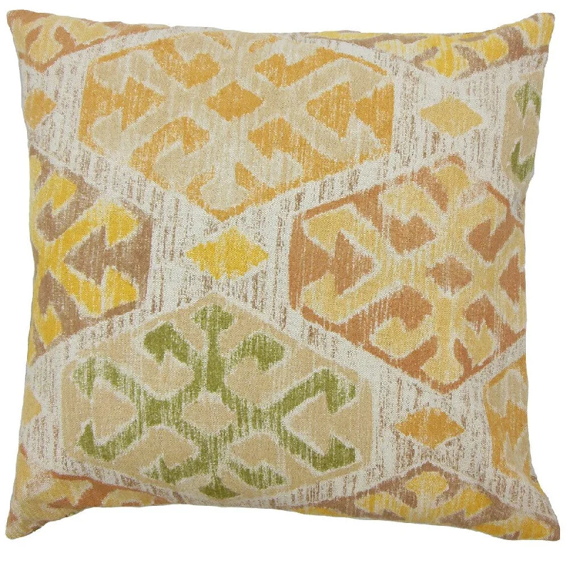 Galen Ikat Euro Sham Gold