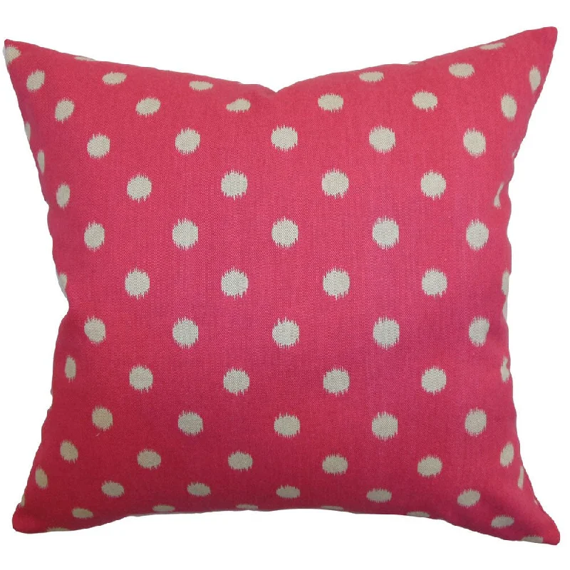 Rennice Ikat Dots Euro Sham Fuchsia