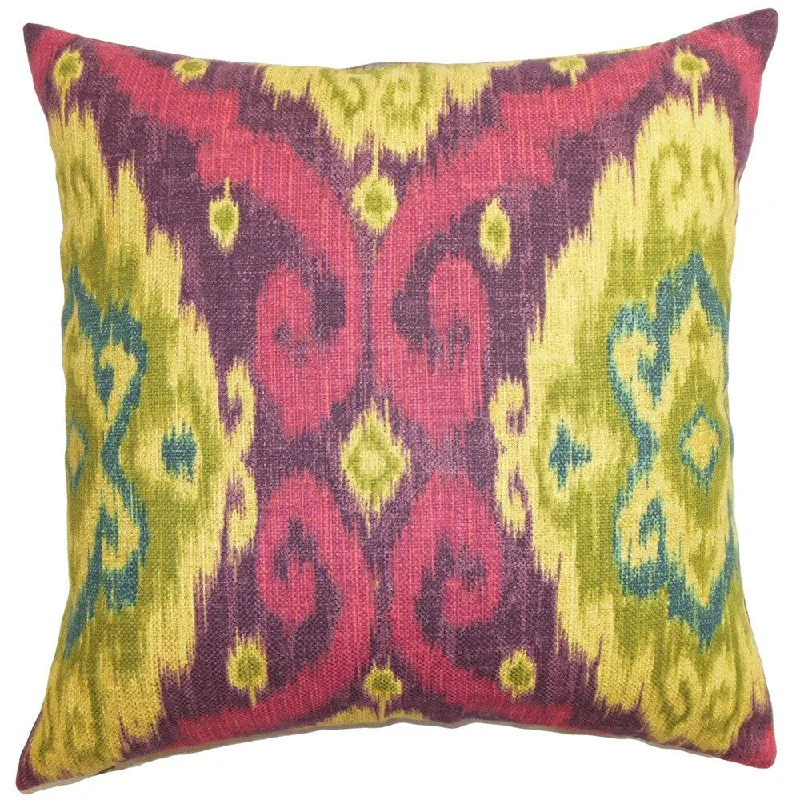 Deandre Ikat Euro Sham Pink Purple