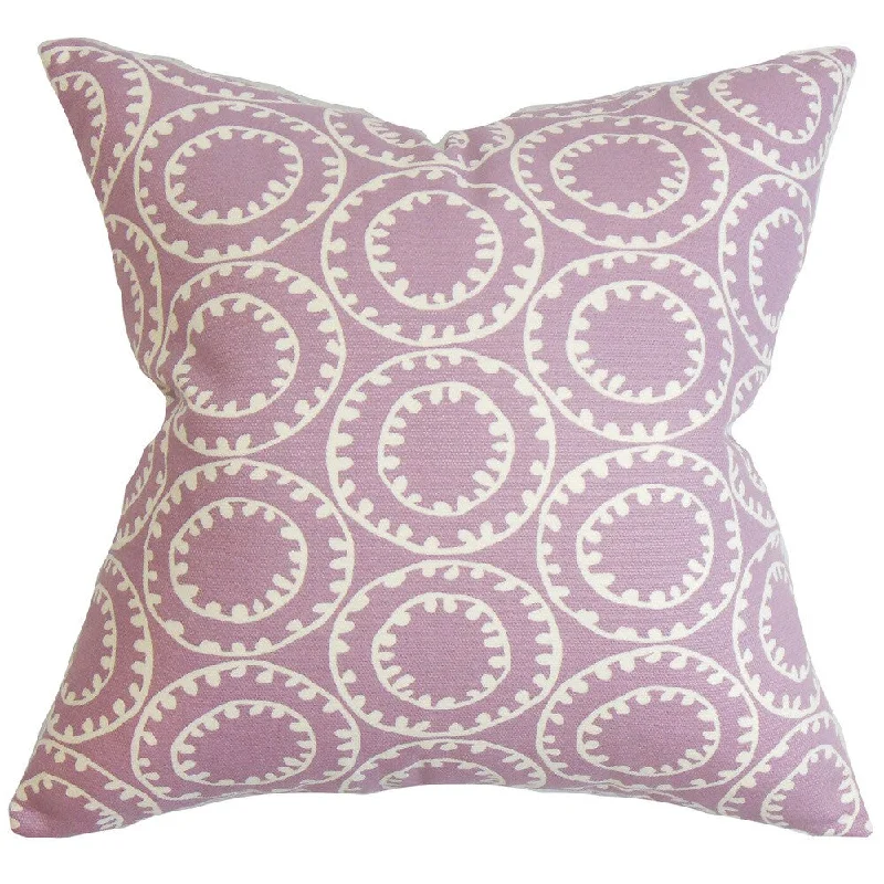 Yowanda Geometric Euro Sham Purple