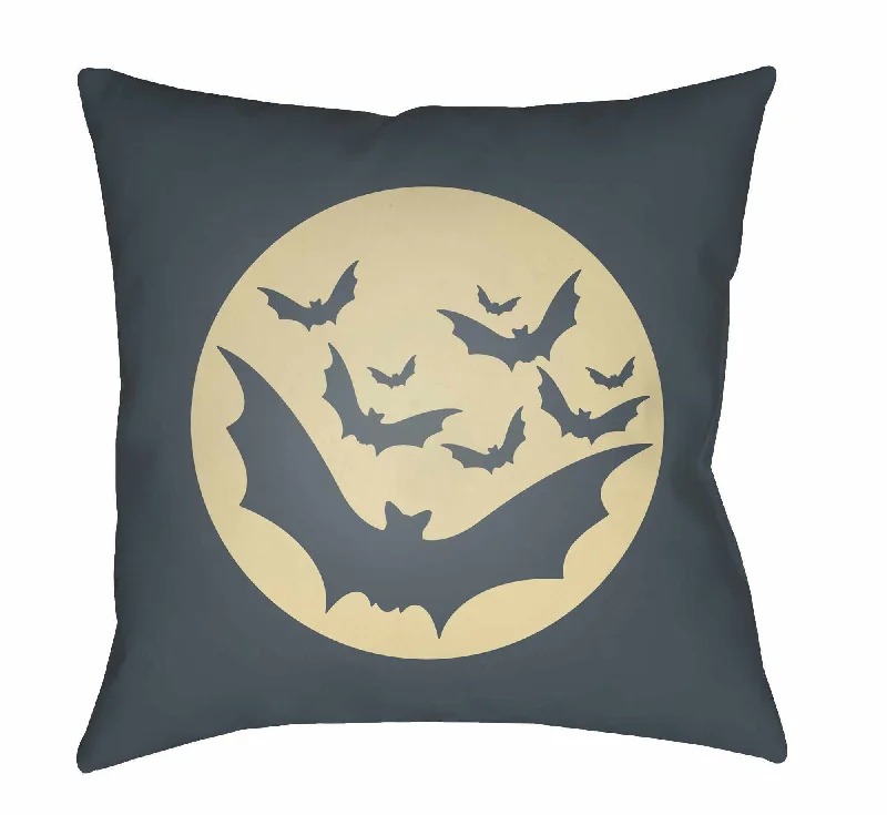 Halloween Bats Gray Pillow